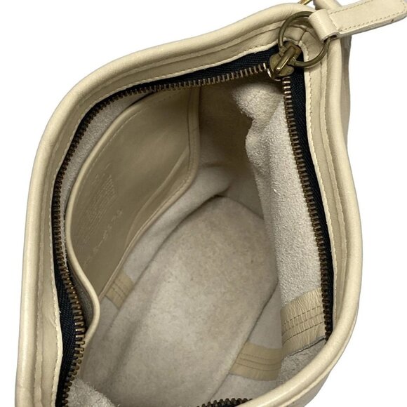 Auth COACH - 5870 Beige Leather Shoulder Bag - Picture 5 of 11
